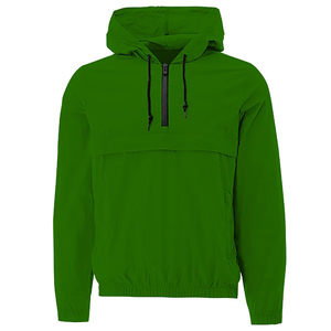 เสื้อแจ็คเก็ต Anorak แบบมีฮู้ดครึ่งซิปสำหรับผู้ชาย กันลม กันน้ำ พิมพ์โลโก้ตามสั่ง ขายส่ง สำหรับฤดูหนาว - Product Image 3