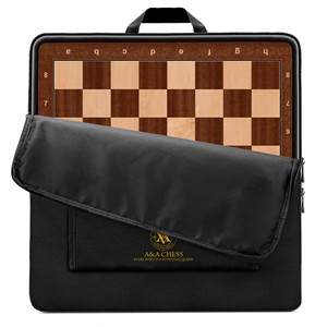 Mahogany <b>Wooden</b> <b>Chess</b> <b>Set</b> with Carrying Case - Wholesale Handcrafted Board Games - Product Image 1