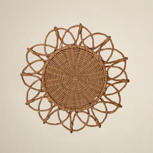 Handmade Embroidery Woven <b>Rattan</b> Eco-Friendly Bohemian Placemat Charger Customized Wedding Home <b>Dining</b> <b>Table</b> Decoration Vietnam - Product Image 2