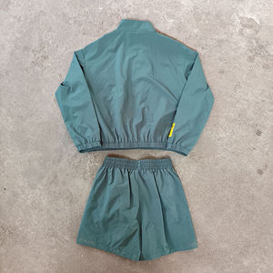 Shorts and <b>Jacket</b> 2 Piece Sweatsuit Nylon Zipper Hoodie Windbreaker Short Set For Men's - Product Image 6