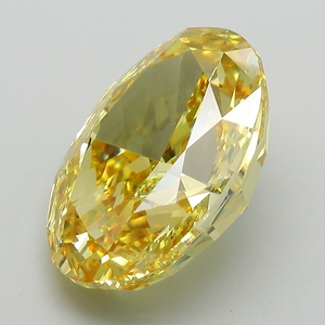 Diamant de laboratoire certifié IGI, jaune intense fantaisie, taille ovale, diamant non monté pour la vente en gros de bijoux fins - Product Image 5