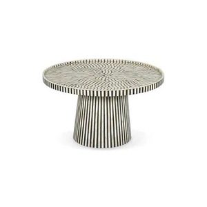 Table en os incrusté de la marque ILAHI, design moderne, détails en agate, rangement, meuble portable pour la maison - Product Image 2