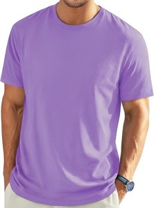 Camisetas de Cuello Redondo para Hombre, de Poliéster/Algodón, Manga Corta, Tejido de Punto, Logotipo Frontal Serigrafiado, Ecológicas, de Secado Rápido - Product Image 3