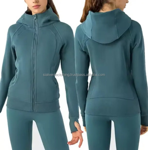 Venta caliente Deportes de invierno para mujer Sudaderas con capucha Calidad Lavado con ácido Tendencia Diseño de cuello con capucha Cremallera bordada en 3D - Product Image 1