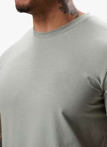 T-shirt d'été pour homme 100% coton, logo personnalisé OEM, épaules tombantes, manches courtes, broderie personnalisée avec logo imprimé en relief - Product Image 2