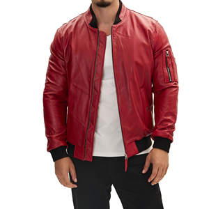 Chaqueta de Cuero Personalizada para Hombre, Estilo Motero, Piel de Oveja Genuina, Corte Ajustado, Clásica Vintage, Abrigo de Cuero, Ropa Casual de Invierno - Product Image 2