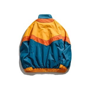 Veste coupe-vent homme premium 2026, imperméable, zippée, avec empiècements colorés, doublure en mesh, deux poches avant, pour sports de plein air - Product Image 2