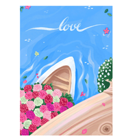 Kartu Ucapan 3D Pop Up Hari Valentine dengan Amplop, Tema Cinta Pasangan, Buatan Tangan di Italia, Kartu Ucapan Valentine dengan Amplop