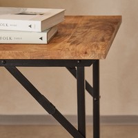 Bureau rectangulaire en bois Vandana Amber Line (155,5x62 cm)