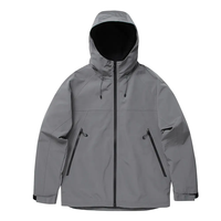 Veste softshell noire à capuche unisexe, style streetwear hiver, imperméable, coupe-vent, respirante, avec fermeture éclair sur le devant