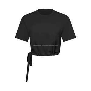 T-shirt uni pour femmes top ventes pas cher T-shirts décontractés pour femmes Chemise et short à col ras du cou à bas prix Robe nouveau design - Product Image 2