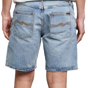 Shorts en jean décontractés taille haute coupe droite style streetwear 100% coton délavage clair respirant et lavable Fourniture ODM - Product Image 4
