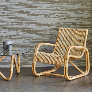 Silla de Salón Hecha a Mano con Detalles de Caña Natural, Silla de Interior para Sala de Estar, Silla de Descanso No Apilable - Product Image 4