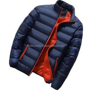 Cortavientos de lona transpirable para hombre, informal, ecológico, de invierno, acolchado, cuello redondo, abrigo térmico de gran tamaño para acampar al aire libre - Product Image 2