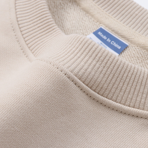 400GSM French Terry <b>Plain</b> <b>Sweatshirt</b> Custom Embroidered Logo Men Oversize Crewneck Cotton <b>Sweatshirt</b> - Product Image 4