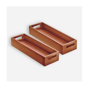 Bandeja de madera multiusos ideal para servir desayuno, té, almacenamiento, decoración de mesa y cocina a precio de exportación al por mayor. - Product Image 1