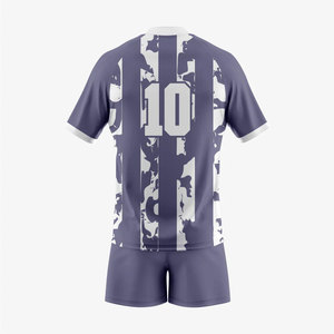 Men's Sublimated Rugby Jersey Set Short Sleeve Striped Design Moisture Wicking Polyester Uniforms for Adults Rugby Uniform 2026 - Product Image 2