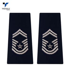 Bandoulières pour combinaison de vol avec broderie d'insigne de grade argenté, en polyester, patch uniforme - Product Image 3