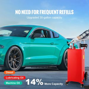 Serbatoio Portatile per Stoccaggio Diesel da 30 Galloni con Pompa Elettrica da 23,5 L/min 180W e Ruote per Trasferimento - Product Image 2