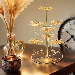 ที่ใส่โคมไฟรูปดอกบัวเนยใสแบบหรูหราใช้ตกแต่งเนยสำหรับตกแต่งบ้าน - Product Image 2