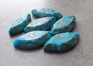Turquesa Azul, Corte Marquesa Facetado, Gema Calibrada, Piedra Suelta para Joyería, Anillo, Colgante, Manualidades - Product Image 6