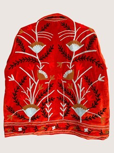Abrigo Rojo de Terciopelo con Bordado Floral, Estilo Bohemio Vintage para Mujer, Ropa de Invierno de Manga Larga, Tallas Grandes - Product Image 2