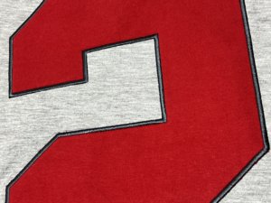 fully custom applique embroidery applique t-shirts cotton French terry Baseball T-shirt name Number <b>Panel</b> Breathable Jersey - Product Image 4