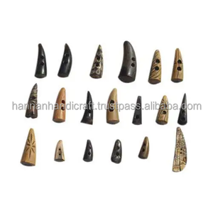 Botones Redondos Modernos Hechos a Mano y Ecológicos para Ropa y Prendas, Hechos con Cuerno de Búfalo Natural por HannanHandicraft - Product Image 2