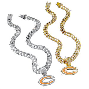 Pendentif de luxe Hip Hop plaqué rhodium en argent 925 avec logo orange, style hip-hop, bijoux unisexe en provenance d'Inde - Product Image 2