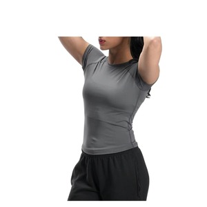 Camiseta Deportiva de Alta Calidad para Mujer, Talla Grande, Spandex Ligero de Secado Rápido, Corte Regular, Diseño a Cuadros, para Gimnasio, Yoga - Product Image 5