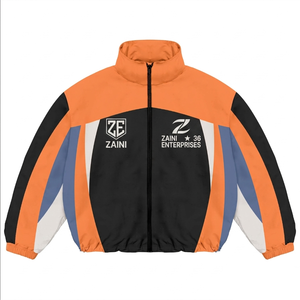 Veste coupe-vent en polyester de haute qualité 120 GSM, style color block, logo personnalisé imprimé à l'écran, OEM ODM - Product Image 1