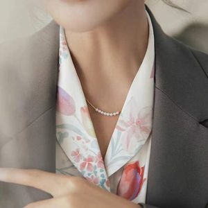 Collar de Perlas de Agua Dulce de Estilo Minimalista Coreano, Cadena de Clavícula Ligera de Lujo, Diseño Versátil de Alta Gama - Product Image 3