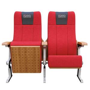 Silla de auditorio de alta calidad con reposabrazos de madera y cojín de tela adecuada para cine, teatro, Iglesia y sala de reuniones - Product Image 5