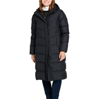 Doudoune longue matelassée personnalisée pour femme, à manches longues, fermeture éclair, couleur unie, pour l'hiver, à capuche, standard, respirante, coupe droite