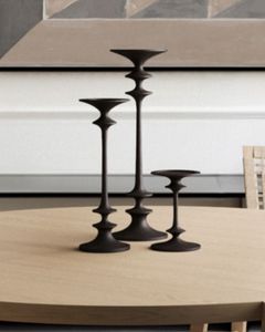 Customized Aluminium <b>Black</b> Candle <b>Holder</b> Handmade Metal Candle <b>Holder</b> For Home & Garden Decoration Wedding Centerpieces - Product Image 3