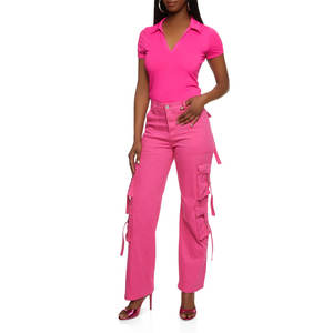 Pantalones Cargo para Mujer Disponibles al por Mayor, Alta Calidad, Fáciles de Usar, Logotipo Personalizado, Pantalones Cargo para Mujer Transpirables, OEM, Gran Venta - Product Image 2