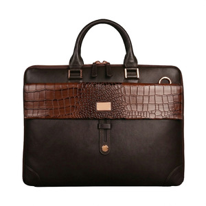 Sac pour ordinateur portable en cuir vintage avec compartiment de protection pour ordinateur portable, design classique pour le travail de bureau et les voyages d'affaires - Product Image 1