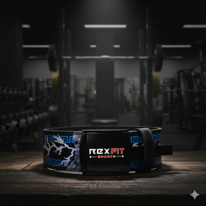 เข็มขัดยกน้ำหนักหนังหนา Rexfit Sports สำหรับการฝึกซ้อมในยิมระดับมืออาชีพ ช่วยพยุงหลังสำหรับการสควอทและเดดลิฟท์ - Product Image 2
