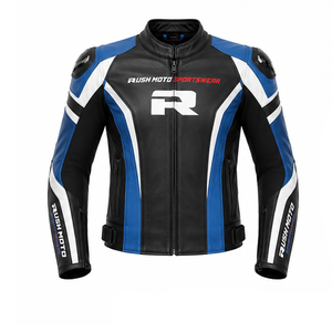 Strong Stitching Leather Motorbike <b>Jackets</b>-Waterproof Anti-UV Protective <b>Jacket</b> for Men's <b>Summer</b> Full Sleeve <b>Motorcycle</b> Riding - Product Image 5