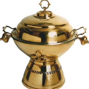 Platos de frotamiento de alta calidad amueblados con tecnicismos en combinación de oro y plata con soporte fundido en acero de latón - Product Image 1