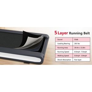 2-in-1 Home Office White Folding <b>Electric</b> <b>Treadmill</b> 2.5HP with Remote Control for Walking and Jogging for Desk Use - Product Image 6