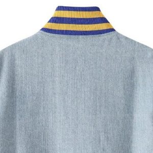 เสื้อแจ็คเก็ตยีนส์ Sigma Gamma Rho ปักลายเชนิลล์ เสื้อผ้าสำหรับชมรมนักศึกษากรีก ผู้หญิง พรีเมียม ติดกระดุม - Product Image 5