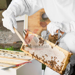 Bee Keeping <b>Gloves</b> Professional Grade Leather <b>Gloves</b> Sting Protection Long Sleeve for Apiary Work OEM - Product Image 4