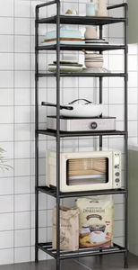 OEM/ODM Vietnam Floor Standing <b>Microwave</b> <b>Storage</b> Rack Multi Layer Kitchen Shelf with Wheels Organizer - Product Image 1