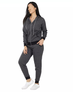 Conjunto Deportivo de 2 Piezas para Mujer, Corte Ajustado, Invierno 2026, Sudadera con Logotipo Personalizado, Pantalones Deportivos para Gimnasio, Transpirable, 65% Algodón - Product Image 1