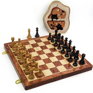 ILAHI's Eco-Friendly Rustic Polished Rectangle <b>Chess</b> <b>Board</b> Game 100% Handmade Pure Wood Animal/Love Style Customized Size <b>Chess</b> - Product Image 1