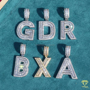 Custom " R G D " Letter Pendant <b>Iced</b> <b>Out</b> Moissanite Diamond Hip Hop Necklace Luxury Bling Jewelry <b>Chain</b> - Product Image 5