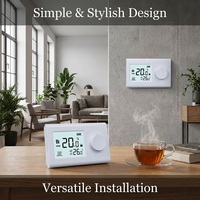 Kabelloser Gasheizkessel-Thermostat Flexibler Raumtemperaturregler für Zuhause und Büro mit Tuya Smart Life 868MHz Kombi-Kessel-Heizung