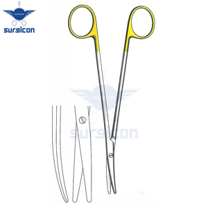Tijeras Quirúrgicas Curvas TC Doradas de 14.5 cm (5-3/4 Pulgadas) con Hojas de Corte de Precisión y Uso Médico Profesional - Product Image 4