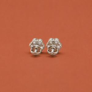Floral <b>Moissanite</b> <b>Earring</b> for Women, Sparkling Cluster Design, Elegant Everyday Jewelry - Product Image 4
